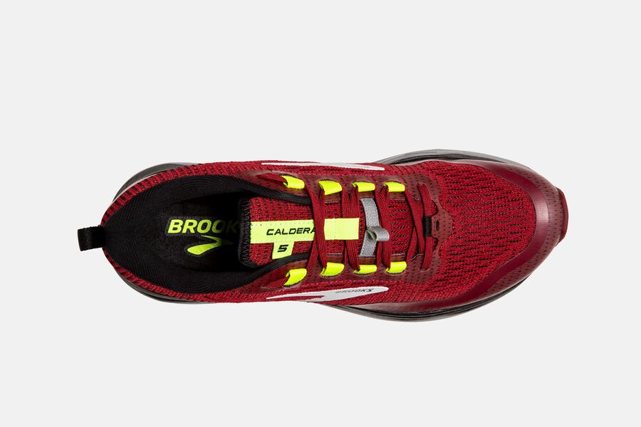 Brooks Caldera 5 Trail Loopschoenen Heren - Rood/Zilver/Zwart - 153264JPD